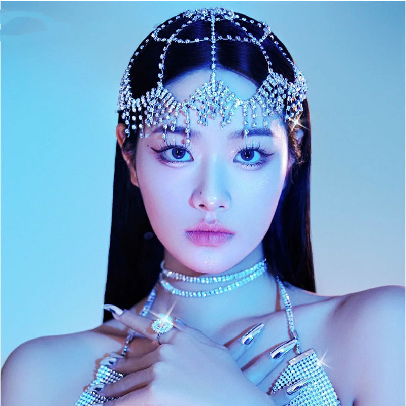 Bandă pentru păr cu cristale și ciucuri – accesorii pentru femei, placare electrolitică, Yiwu, vara 2024