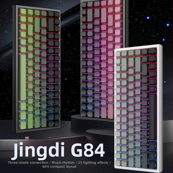 G84 μηχανικό πληκτρολόγιο – 84 πλήκτρα, ασύρματη σύνδεση, διακόπτης Matcha Latte, RGB φωτισμός