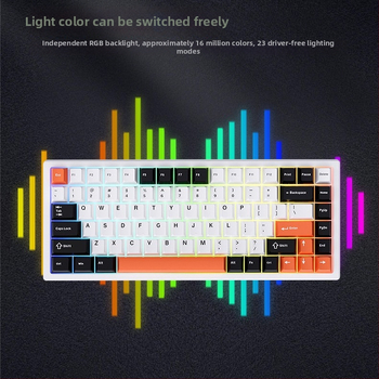 G84 μηχανικό πληκτρολόγιο – 84 πλήκτρα, ασύρματη σύνδεση, διακόπτης Matcha Latte, RGB φωτισμός