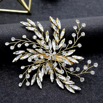 Ručni pleteni dugi trak za kosu s rhinestones – ženski dodaci za kosu, proljeće 2025