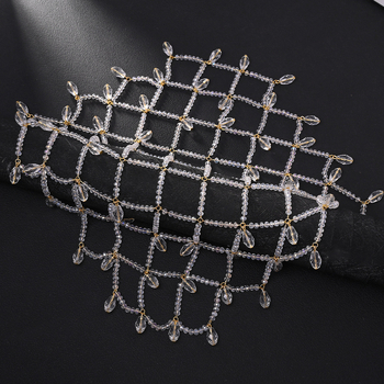 Bentiță de păr din cristal cu pandantiv în formă de picătură de apă, handmade, accesoriu de nuntă, ambalaj individual, vara 2025