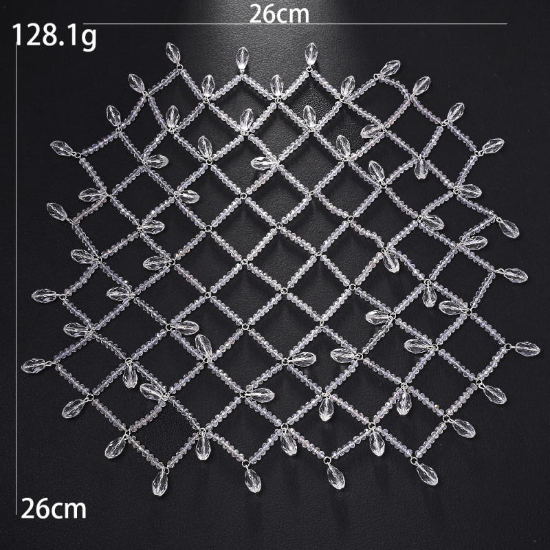 Bentiță de păr din cristal cu pandantiv în formă de picătură de apă, handmade, accesoriu de nuntă, ambalaj individual, vara 2025