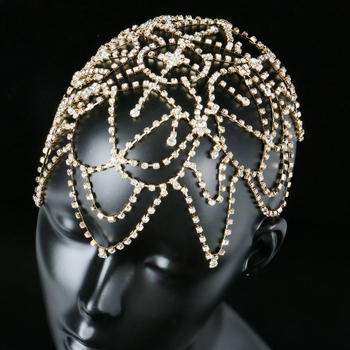 Lanț din cristal pentru frunte — stil dulce-răcoros, electroplatat, ambalaj individual