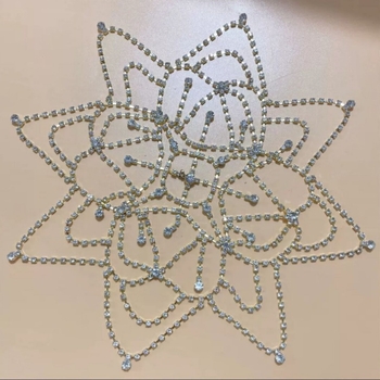 Lanț din cristal pentru frunte — stil dulce-răcoros, electroplatat, ambalaj individual