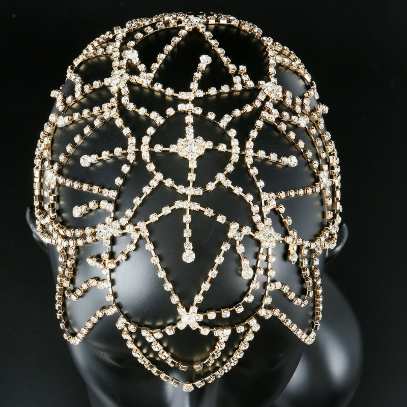 Lanț din cristal pentru frunte — stil dulce-răcoros, electroplatat, ambalaj individual