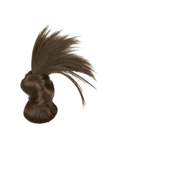 Perucă pentru femei cu coc din pene, păr realist, instrument de aranjat părul cu clips, aspect natural și pufos