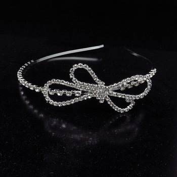 Accesoriu pentru cap: arc dublu cu paiete, elastic pentru păr (Stil: stil coreean; Material: aliaj de cupru; Formă: în formă de U; Tip: accesorii pentru cap; Ocazie: nuntă)