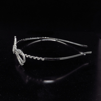 Accesoriu pentru cap: arc dublu cu paiete, elastic pentru păr (Stil: stil coreean; Material: aliaj de cupru; Formă: în formă de U; Tip: accesorii pentru cap; Ocazie: nuntă)