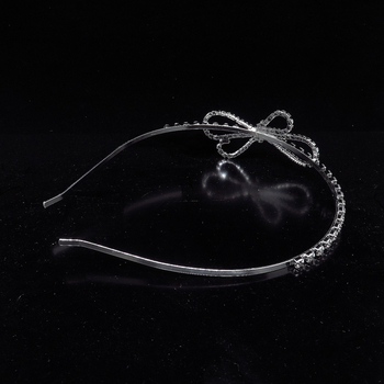 Accesoriu pentru cap: arc dublu cu paiete, elastic pentru păr (Stil: stil coreean; Material: aliaj de cupru; Formă: în formă de U; Tip: accesorii pentru cap; Ocazie: nuntă)