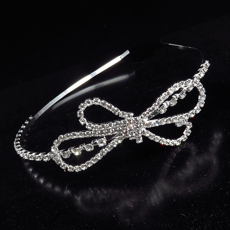 Accesoriu pentru cap: arc dublu cu paiete, elastic pentru păr (Stil: stil coreean; Material: aliaj de cupru; Formă: în formă de U; Tip: accesorii pentru cap; Ocazie: nuntă)