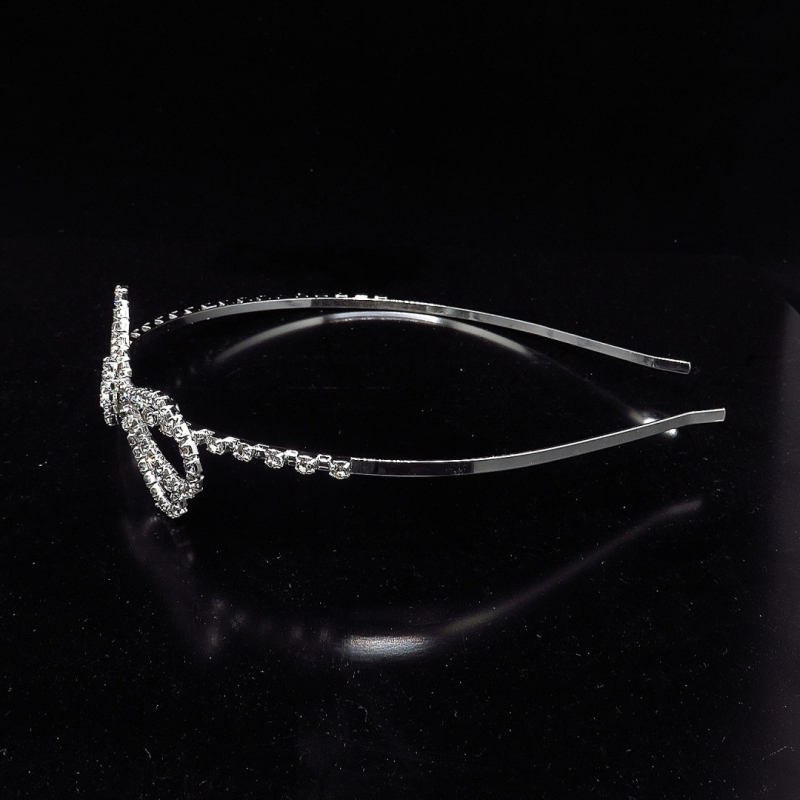 Accesoriu pentru cap: arc dublu cu paiete, elastic pentru păr (Stil: stil coreean; Material: aliaj de cupru; Formă: în formă de U; Tip: accesorii pentru cap; Ocazie: nuntă)