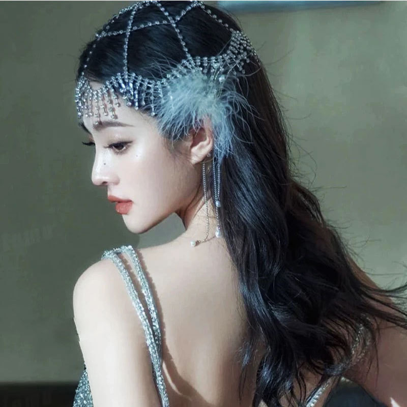 Bandă de păr cu cristale, stil European și American, TS240715, pentru femei, electroplacare