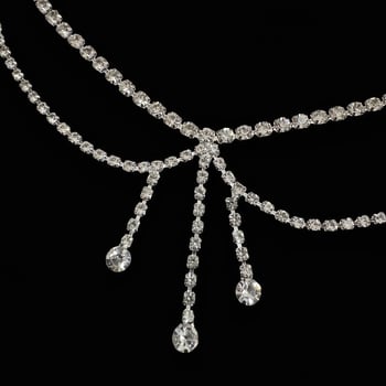 Akvamarinska čelna lančić, eterični egzotični stil, Model: čelni lančić, Premaz: elektroplatiranje, Broj proizvoda: 2025/1212/1427