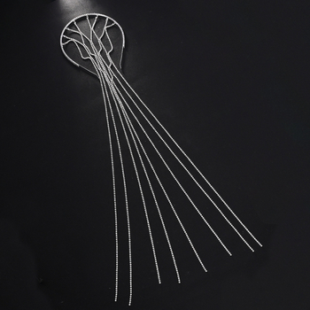 Lanț pentru păr cu cristale - placat electrochimic, ambalat individual