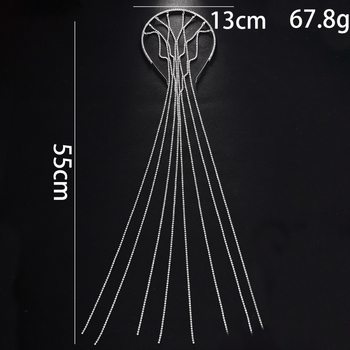 Lanț pentru păr cu cristale - placat electrochimic, ambalat individual