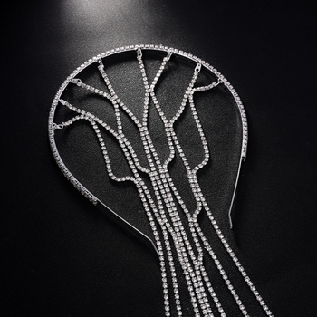 Lanț pentru păr cu cristale - placat electrochimic, ambalat individual