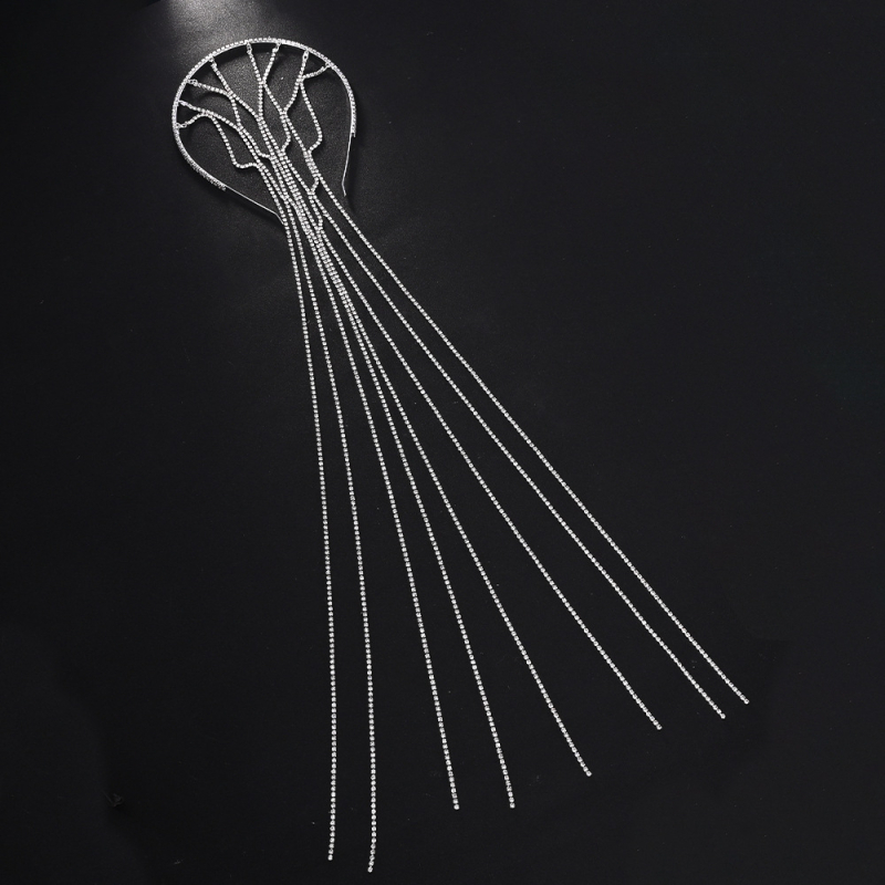 Lanț pentru păr cu cristale - placat electrochimic, ambalat individual