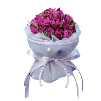 Difuzor auto de aromă cu buchet uscat de trandafiri eterni – decor auto și cadou pentru nuntă sau zi de naștere