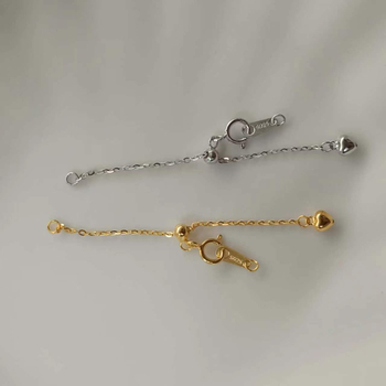 DIY šperkové príslušenstvo – striebro 925, predĺžený reťaz so srdcom, nastaviteľná karabína, perlové ozdoby, krížový vzor