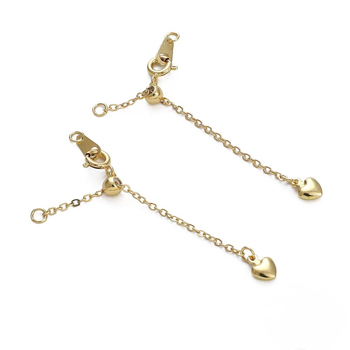 DIY šperkové príslušenstvo – striebro 925, predĺžený reťaz so srdcom, nastaviteľná karabína, perlové ozdoby, krížový vzor