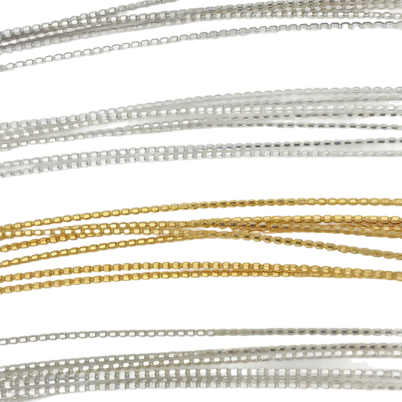 S925 sterling srebro – sezam perle, rižine perle, razdjelne perle, perle omotane pločom za DIY nakit – zlatni ton