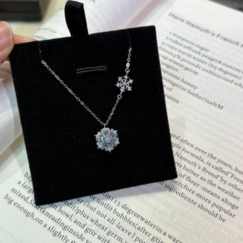 Nakit od 925 srebra, romb oblik, dijamantna ugradnja, križni lanac, branda Xici