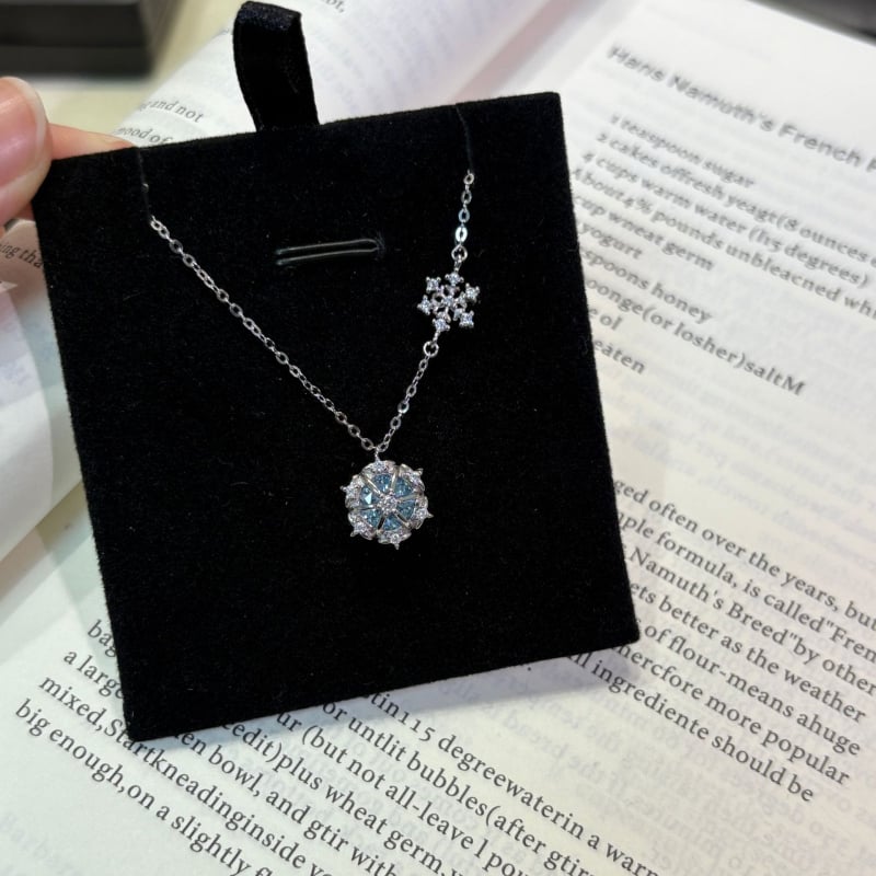 Nakit od 925 srebra, romb oblik, dijamantna ugradnja, križni lanac, branda Xici