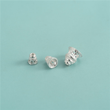 S925 sterling srebro spacer perle komponenti — Prosto srebro, kapica s resicama, držač cvijeta, DIY nakit