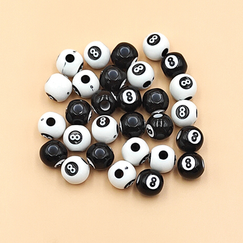 Akrylové korálky pre DIY šperky - voľné korálky - maľovaná úprava - jar 2024 - módny štýl