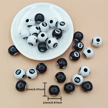 Akrylové korálky pre DIY šperky - voľné korálky - maľovaná úprava - jar 2024 - módny štýl