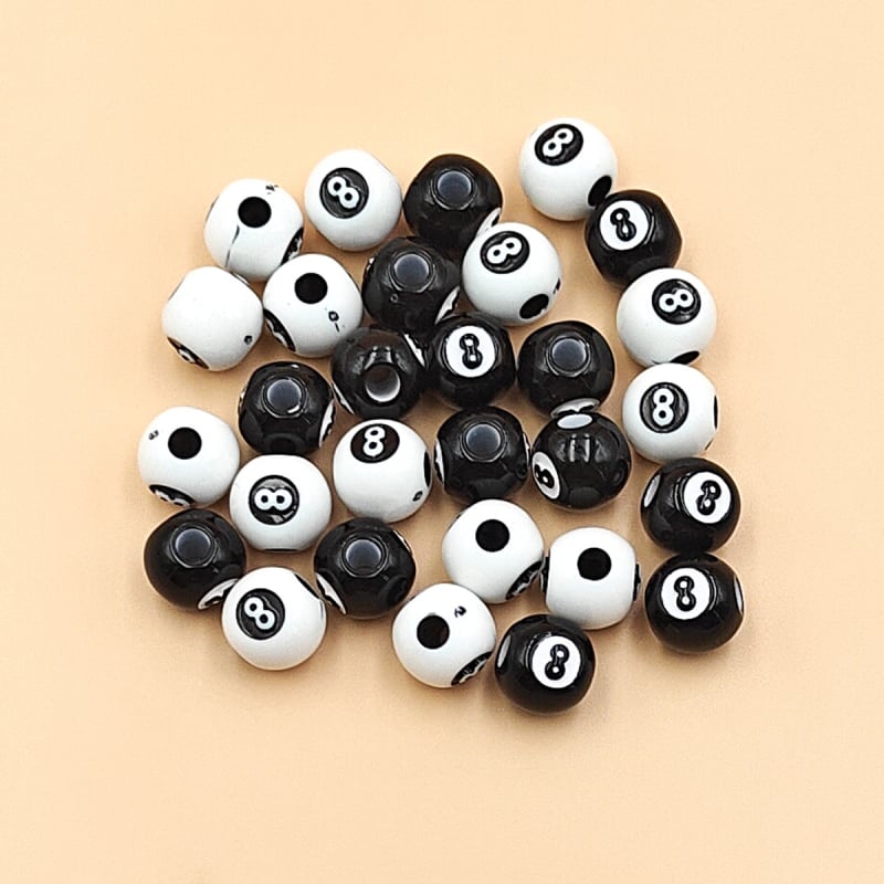 Akrylové korálky pre DIY šperky - voľné korálky - maľovaná úprava - jar 2024 - módny štýl