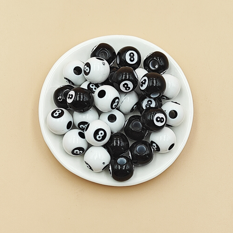 Akrylové korálky pre DIY šperky - voľné korálky - maľovaná úprava - jar 2024 - módny štýl