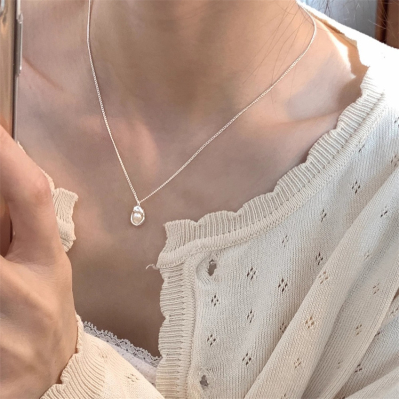 Náhrdelník z meďe s prírodnými sladkovodnými perlami, dizajn Mini Pod, elektroplátovaný, reťaz s kľúčovou kosťou, pre ženy, značka Lilo