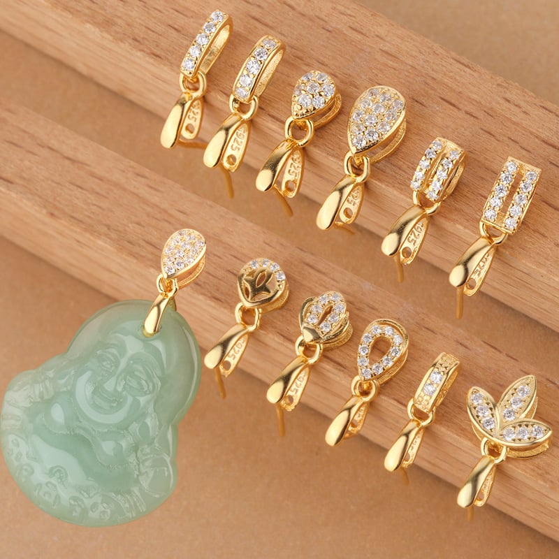 S925 sterling srebro DIY zatvarač za privjesak Jade Buddha Guanyin za ogrlicu
