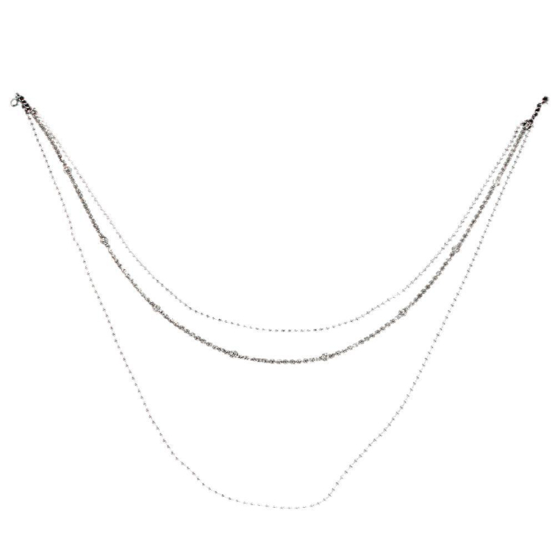 Kūno grandinė moterims, lašinio formos krištalai, elektroplatinavimo lydinio įsodinti dirbtiniai akmenys, su atvira nugara, daugiasluoksis dizainas vakariniams drabužiams