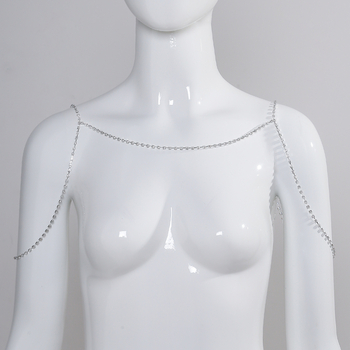 Jita peties grandinėlė moterims, kristalai, elektroplatinavimas, lydinio įdėklai