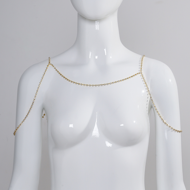 Jita peties grandinėlė moterims, kristalai, elektroplatinavimas, lydinio įdėklai