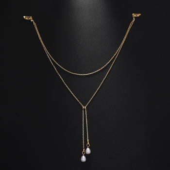 Kūno grandinė su daugiasluoksniu pakabuku, rhinestones, baltas kristalas, Jinliang