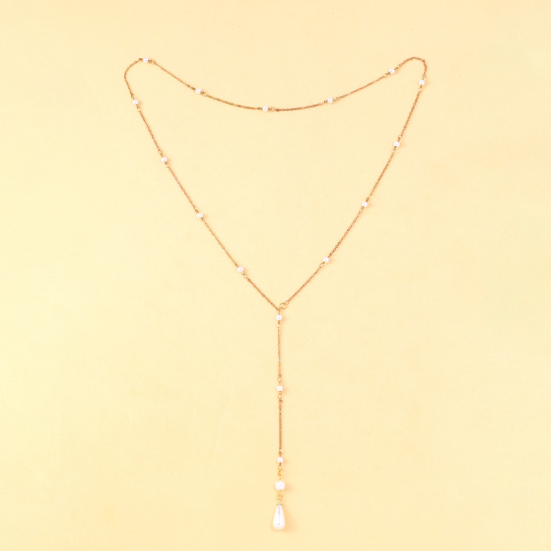 Elektroplatinata lydinio kūno grandinė su baltais kristalais, U formos dizainas, moteriškas stilius, 20 g brangaus metalo