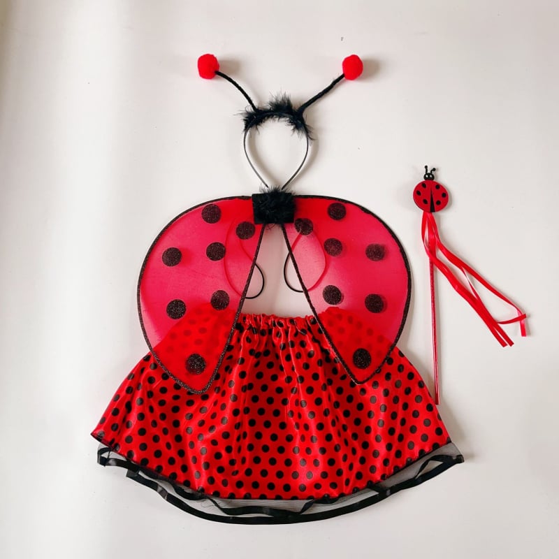 Bogárszárnyak gyerekeknek – Négy darabos színpadi rekvizitum, kézzel készített, anyag: szövet, levél alak, uniszex, Princess sorozat, 2023 tavasz