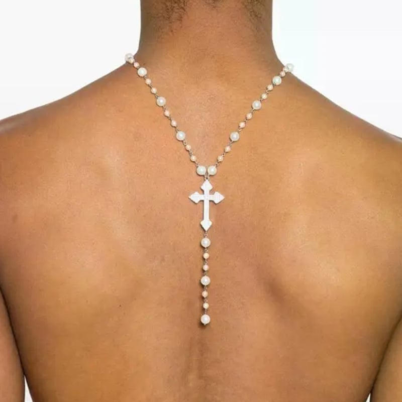 Női hátlánc – ötvözet, mesterséges kövekkel díszített, geometriai forma, elektroplakálás