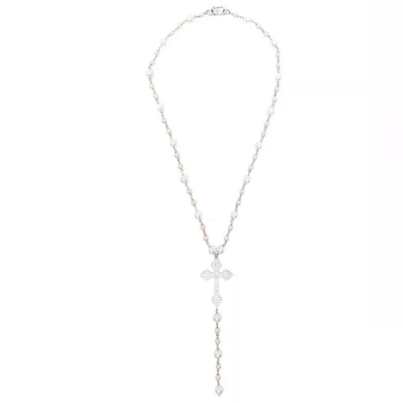 Női hátlánc – ötvözet, mesterséges kövekkel díszített, geometriai forma, elektroplakálás