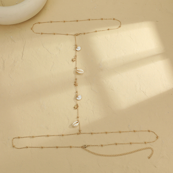 Lanț de corp pentru piept și spate, din aliaj placat electrolitic, stil european-american, pentru femei