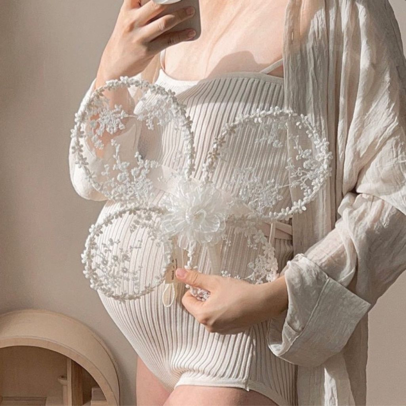 Yue Bao Čipkasta leptirova zadnja dekoracija, rekvizit za dječju scenu fotografije, korejski stil