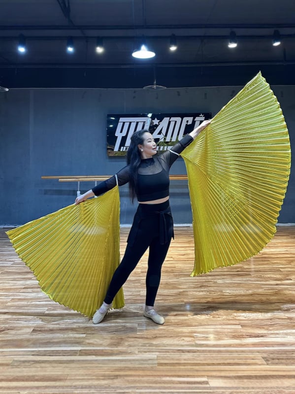 Odrasli kostim za ples trbuha s krilima na leđima i rekvizitom za pozornicu, 360° rekvizit za ruku (Brand: Priority; Prilika: Belly dance; Materijal: poliester; Glavni sastav materijala: 95%+; Sezona: proljeće 2025)