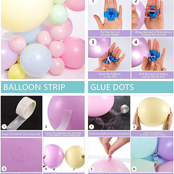 Pastelni baloni za balonsku arku, latex, dekorativni baloni, okruglog oblika, bez logotipa, marka Other