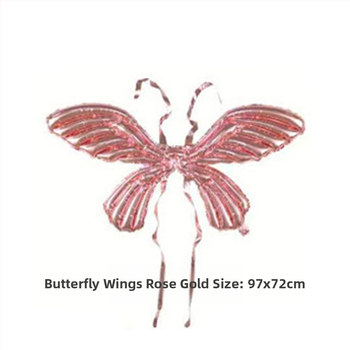 Pillangó szárnyait idéző lufi, rajzfilmfigurás állat alak, akasztó hátsó stílus, gradiens befejezés, logo OK