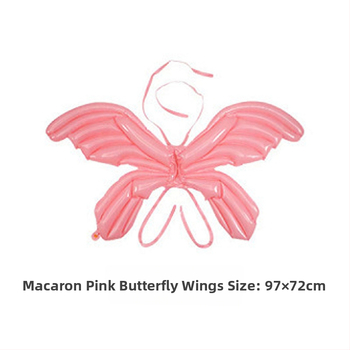 Pillangó szárnyait idéző lufi, rajzfilmfigurás állat alak, akasztó hátsó stílus, gradiens befejezés, logo OK