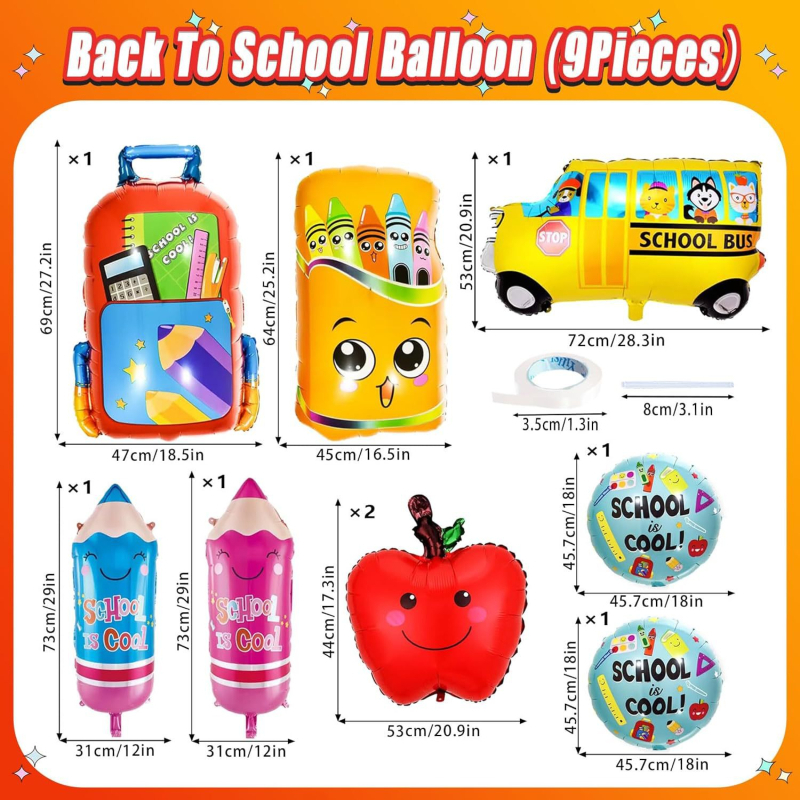 Alumínium fóliás lufi – kör alakú, nyomtatott logó, 9 darab.