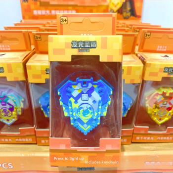 Breloc Cube World luminescent – pixeli stil, din plastic, Youxin, efect luminos dinamic, pentru vârsta 14+